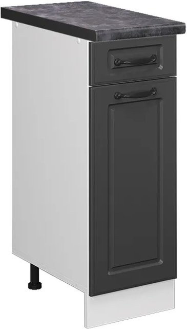 Vicco Küchenunterschrank R-Line Landhaus Stil in Anthrazit und Weiß, B: 30 cm, H: 81,6 cm, T: 60 cm - Bild 1