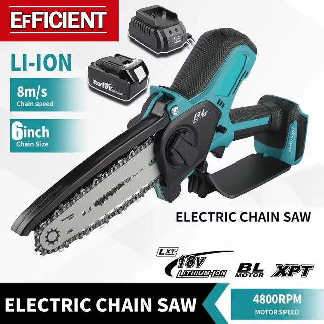 Makita Mini-Kettensäge mit 18V Akku und 6 Zoll Sägeblatt für die Holzbearbeitung - Bild 1