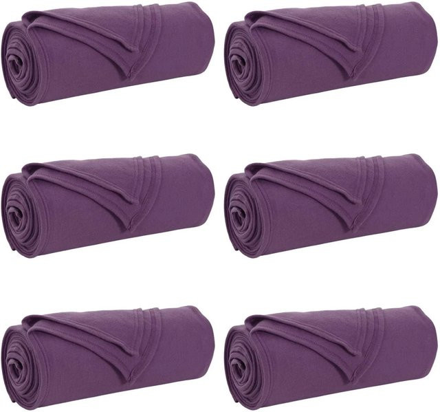 6er-Set vidaXL Fleece-Wohndecken Lila, B/B: 200 x 150 cm - Bild 1