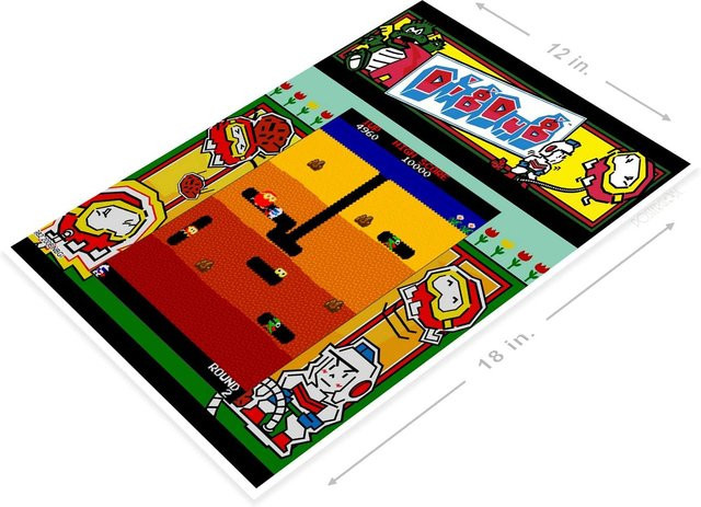 PosterGlobe Retro Dig-Dug Arcade Shop Poster, Mehrfarbig, B/H: 20,0 x 20,0 cm - Bild 1