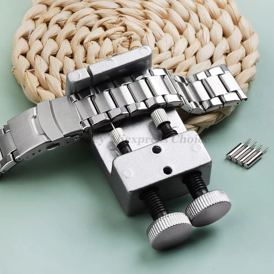 langley Uhrenreparaturwerkzeug aus Metall, Anpassungswerkzeug für Uhrenarmbänder mit Uhrenstift, 2-in-1-Band-Armband-Verbindungsstift-Werkzeug, Entferner - Bild 2