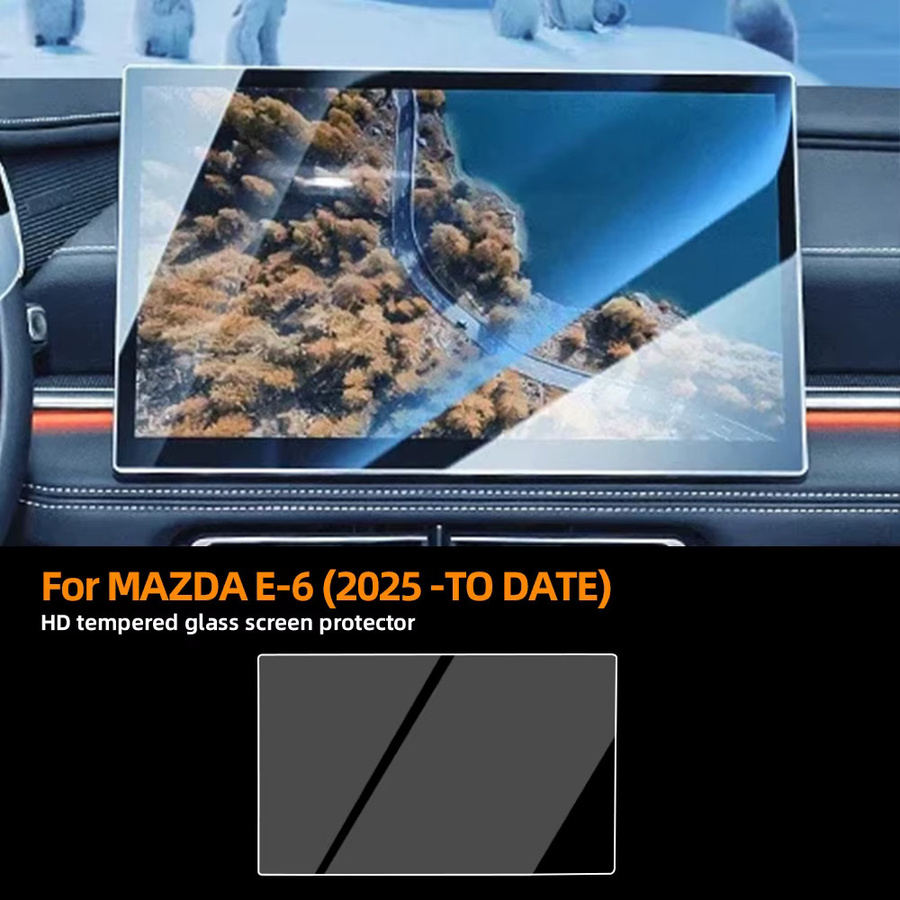 ZRGAE Schutzfolie aus gehärtetem Glas für Mazda 6e 2025 2026, 14,6 Zoll Navigationsinstrument-Bildschirmschutz, transparent - Bild 2