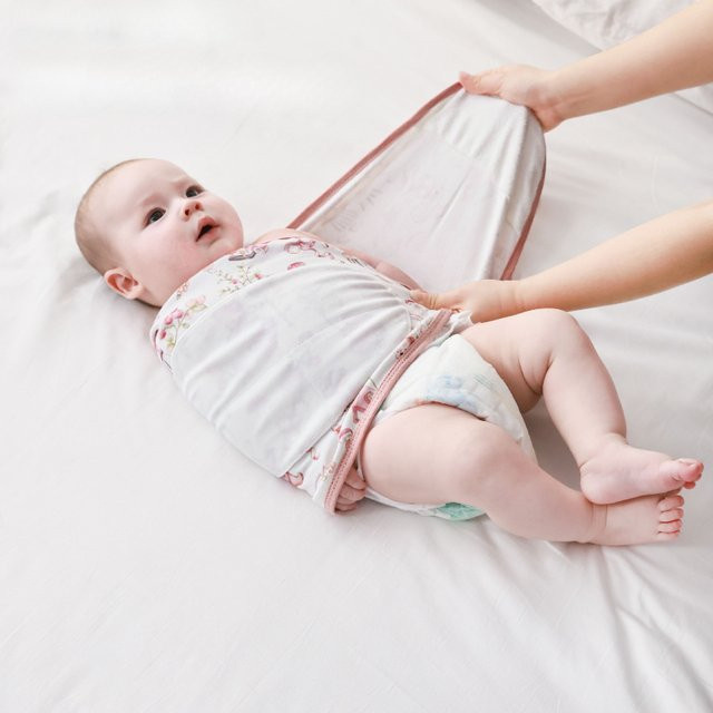 Baby Schlafsack aus Baumwolle als dünne Swaddle Decke für Neugeborene im Sommer - Bild 1