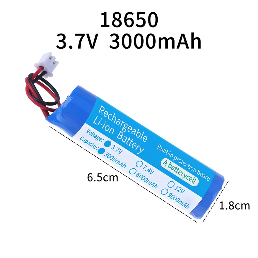 GAOLAG Lithium-Ionen-Akku 18650 mit Drähten, 3000 mAh, Blau, passend für Bluetooth-Lautsprecher und Solarscheinwerfer - Bild 2