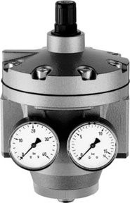 Riegler Hochleistungsdruckregler mit 2 Manometern in Silber, G 2, 0,5 - 10 bar - Bild 1