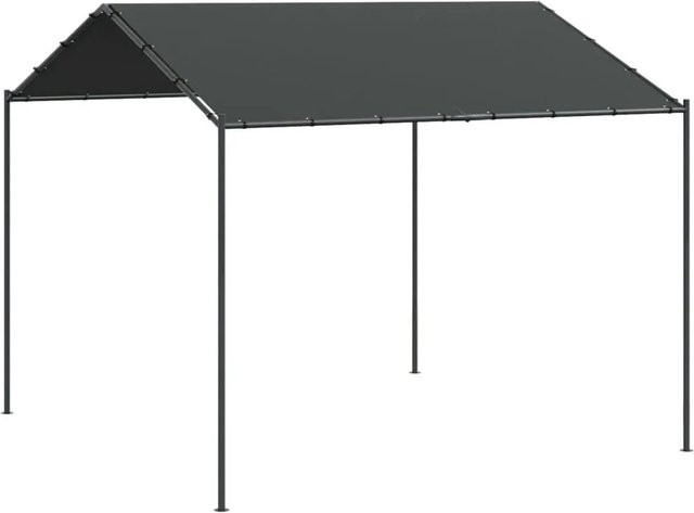 vidaXL Gartenpavillon Anthrazit aus Stahl und Polyester B/T: 300 x 300 cm, Höhe: 250 cm - Bild 1