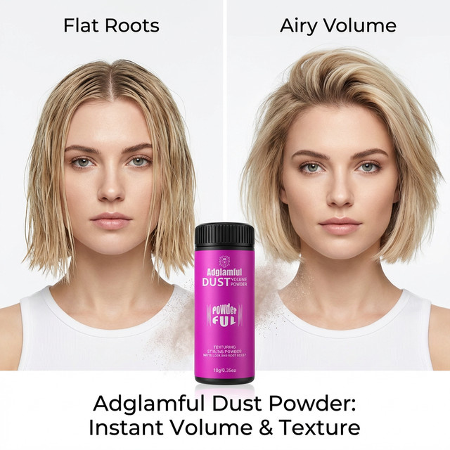 Adglamful Haarpuder, 10 g, feines Haar, Unisex - Bild 1