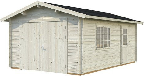 Palmako Holzgarage Roger mit Holztor in Natur und Beige, B/T: 360 x 550 cm - Bild 2