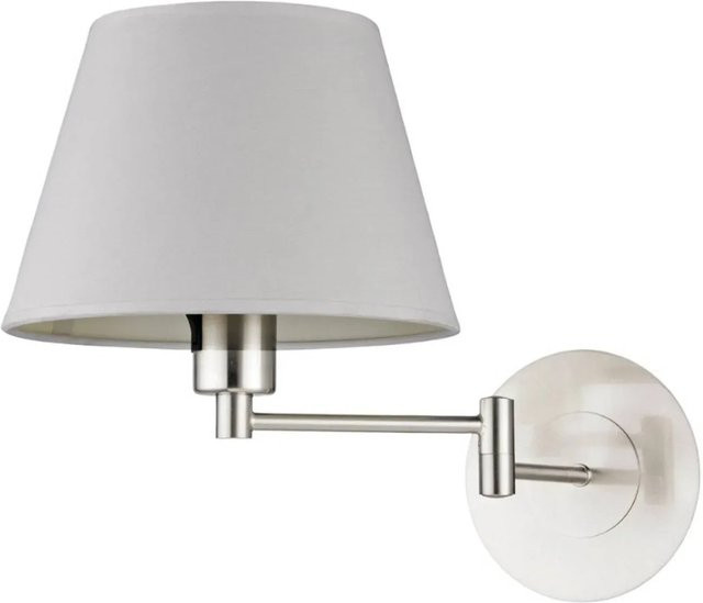 Lindby Wandleuchte Pola Modern 1-flammig aus Alu und Textil in Alu-grau/Silber E27 - Bild 1