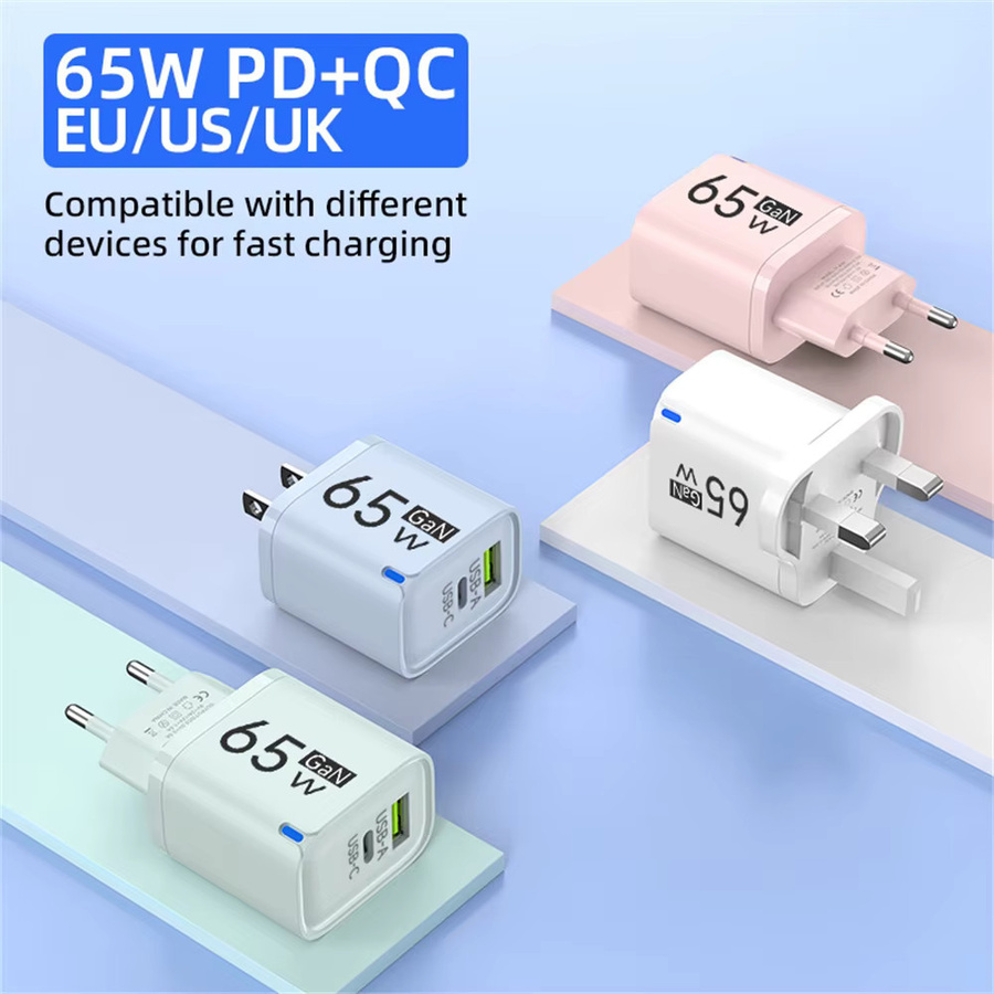 MAEBOXY 65 W GaN Schnellladegerät Wandnetzteil in Weiß für iPhone, Samsung, Xiaomi und Huawei - Bild 2