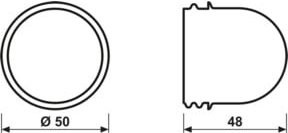Jung Schraubhaube Modell 37 für Lichtsignal in transparent - Bild 1