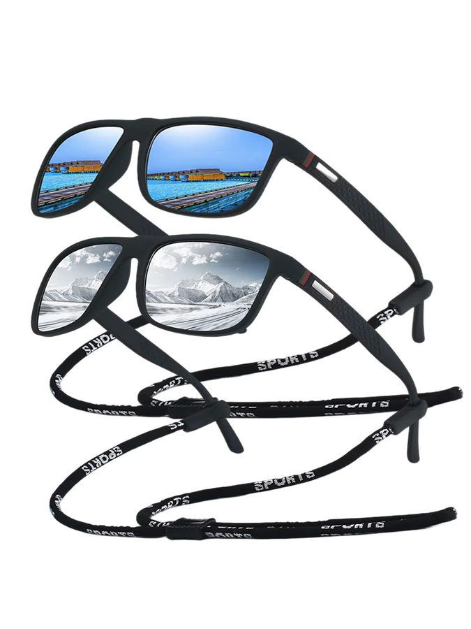 WSZ Sonnenbrille, Vollrand, rechteckig, Kunststoff, Multicolor, Unisex - Bild 2