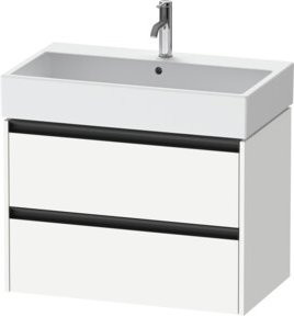 Duravit Waschtischunterschrank Ketho.2 in Weiß mit 2 Schubladen, wandhängend, Breite: 78,4 cm, Tiefe: 46 cm, Höhe: 54,9 cm - Bild 1