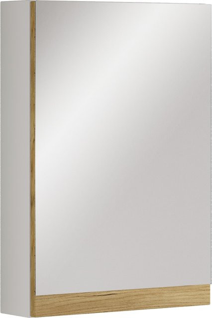 VCM Spiegelschrank Cosila in Weiß mit Glastüren für dein Badezimmer, H x B x T: 58 x 40 x 13 cm - Bild 1