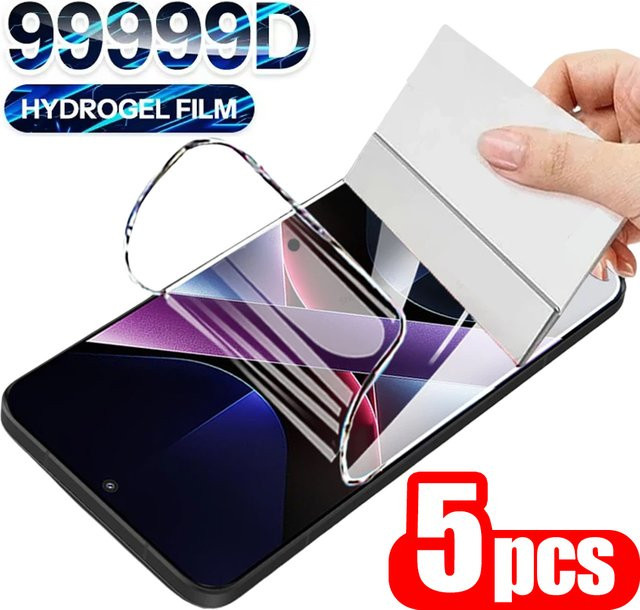 5er-Pack Hydrogel-Displayschutzfolie für Apple iPhone (verschiedene Modelle), transparent, weiche Folie - Bild 1