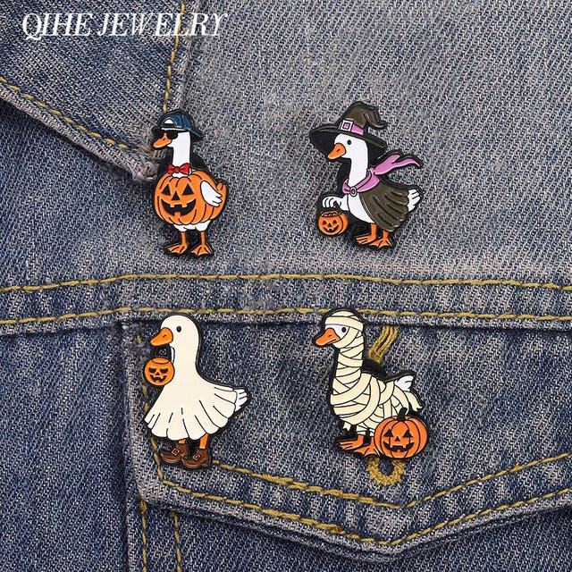 QIHE JEWELRY Brosche, Emaille, Bunt, Ente - Bild 1