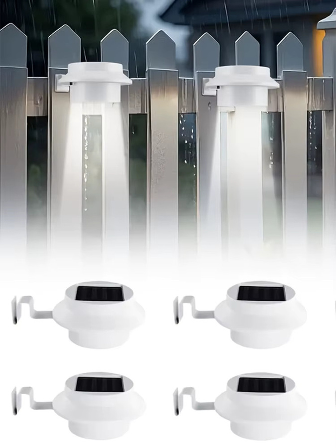 NEWBIRTH Solar-LED-Außenleuchten in Weiß mit warmweißem Licht für Garten, Terrasse und Gehwege - Bild 6