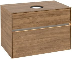 V&B Waschtischunterschrank Collaro mit Waschtisch und LED-Beleuchtung, B/T/H: 80 x 54,8 x 50 cm - Bild 1