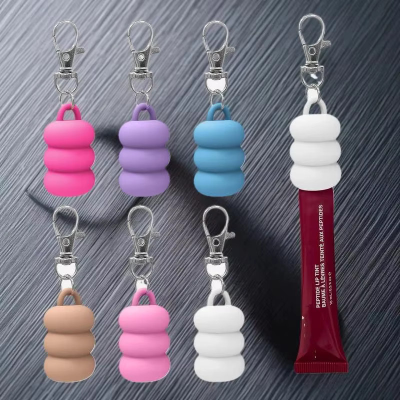 JCSYFAC Donut Silikon Schlüsselbund Halter für Lipgloss und Balsam - Bild 2