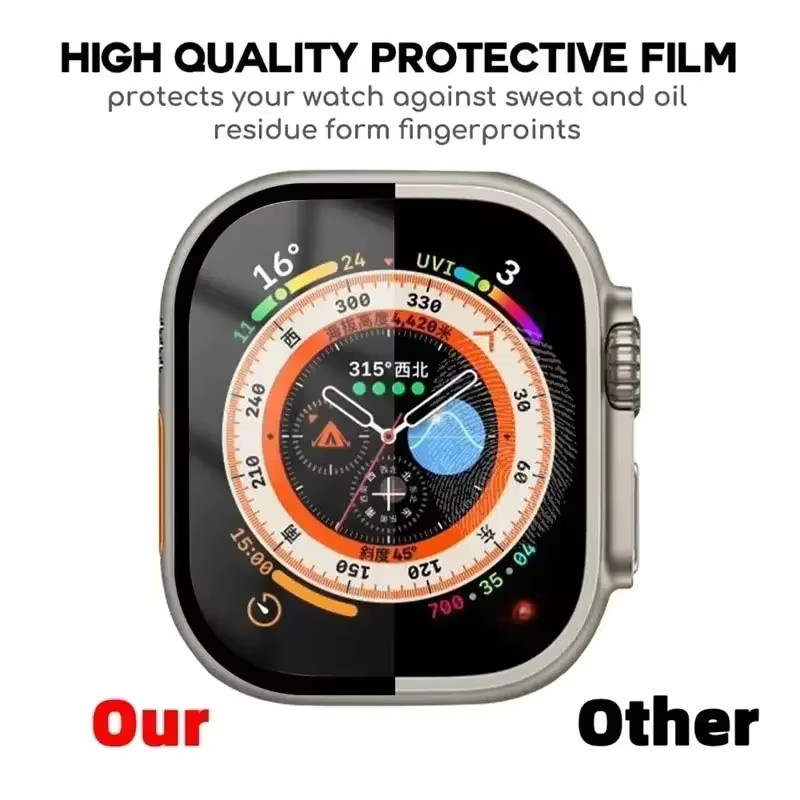 OAKCHARM Keramik-Displayschutzfolie für Apple Watch Series 11 10 Ultra 3 9 8 7 6 5 SE, transparent - Bild 4