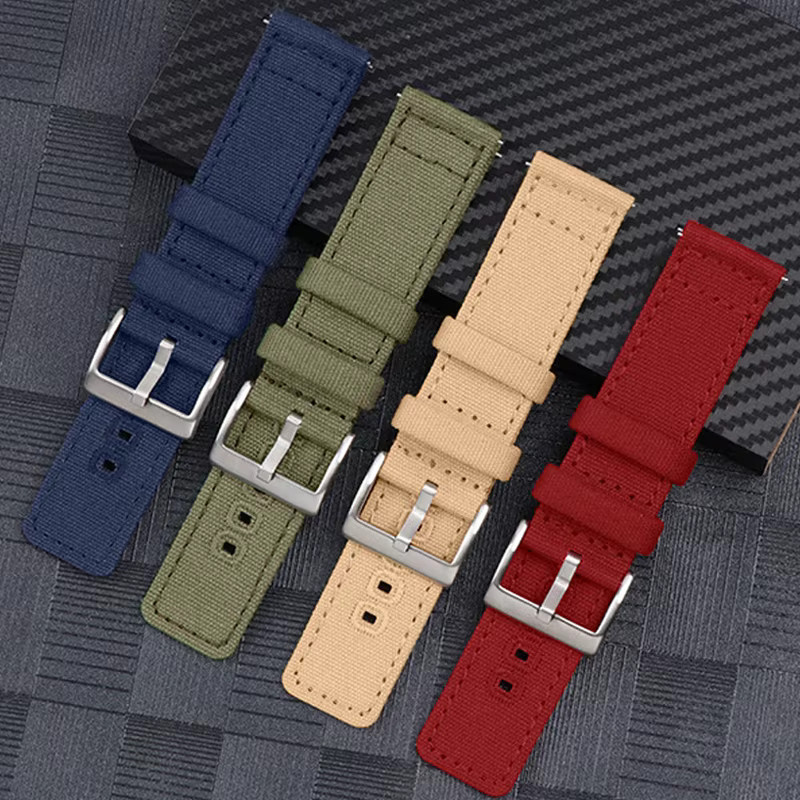 Uhrenarmband Canvas, Schwarz, Unisex - Bild 5