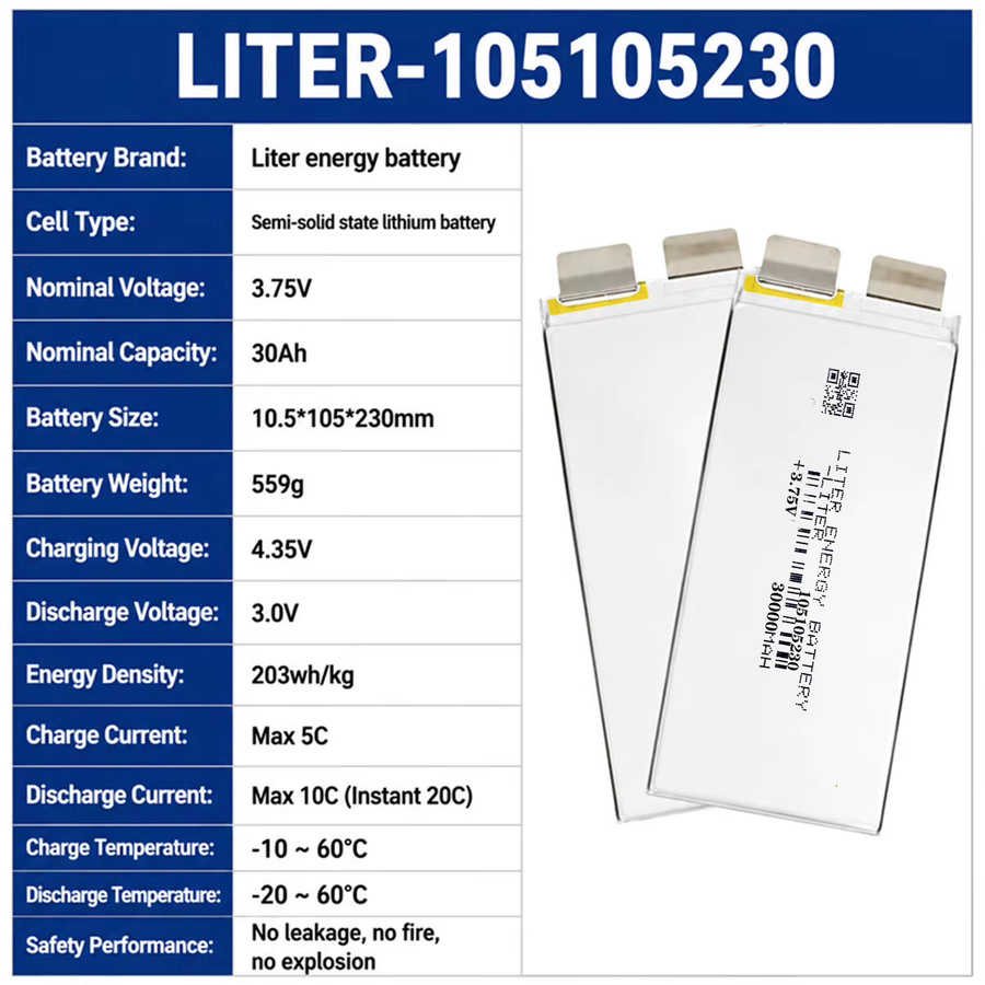 Hochleistungs Lithium-Ionen Batteriezelle für Drohnen mit 3,65V und 11Ah Kapazität - Bild 2