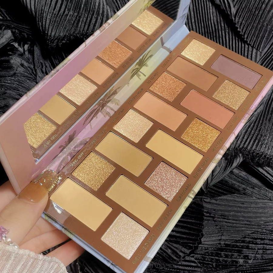 MYHO California Sunset Lidschatten-Palette, 16 Farben, Rosa-Braun, Damen - Bild 5