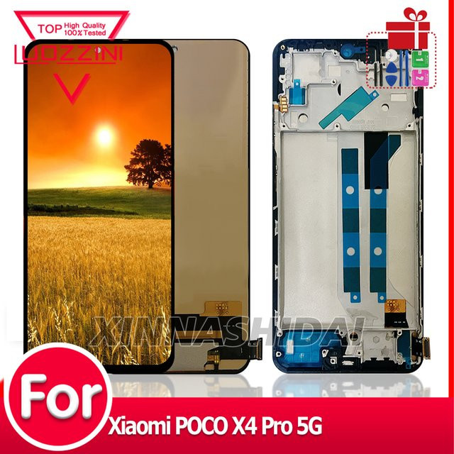 Xiaomi Poco X4 Pro 5G LCD Display mit Touchscreen Digitizer Montage Ersatzteil in Schwarz - Bild 1