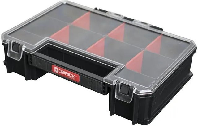 PROREGAL QBRICK Sortimentskasten Two Schwarz mit Deckgriff und Klemmverschlüssen H x B x T: 18 x 26 x 65 cm - Bild 1