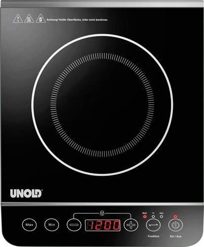 Unold Elegance 58105 Induktionsplatte in Schwarz mit Topferkennung, Timerfunktion und Überhitzungsschutz - Bild 1