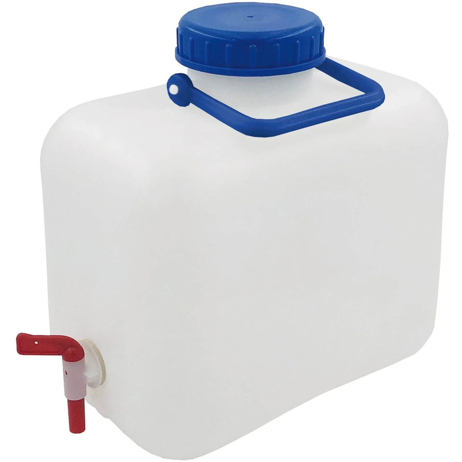 High Peak Wasserkanister mit Bügelgriff, 10 l, transparent-blau - Bild 1