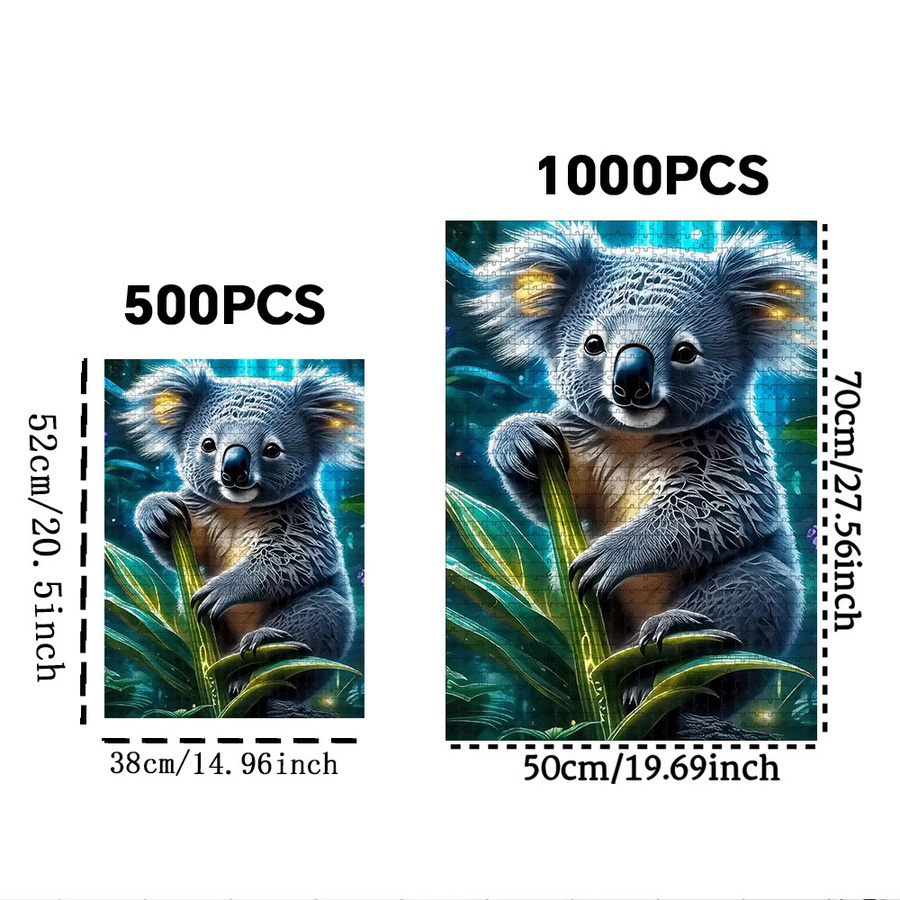 AZNM Koala- und Eukalyptusblatt-Puzzle, Pappe / Karton, Bunt / Mehrfarbig - Bild 4