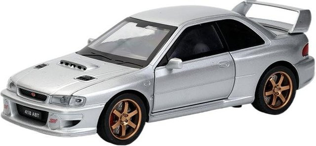 Fourall- Model Cars Subaru Impreza WRX 22B STI, Spielzeugauto, 1:32, Metall, mit Licht und Sound, silber - Bild 1