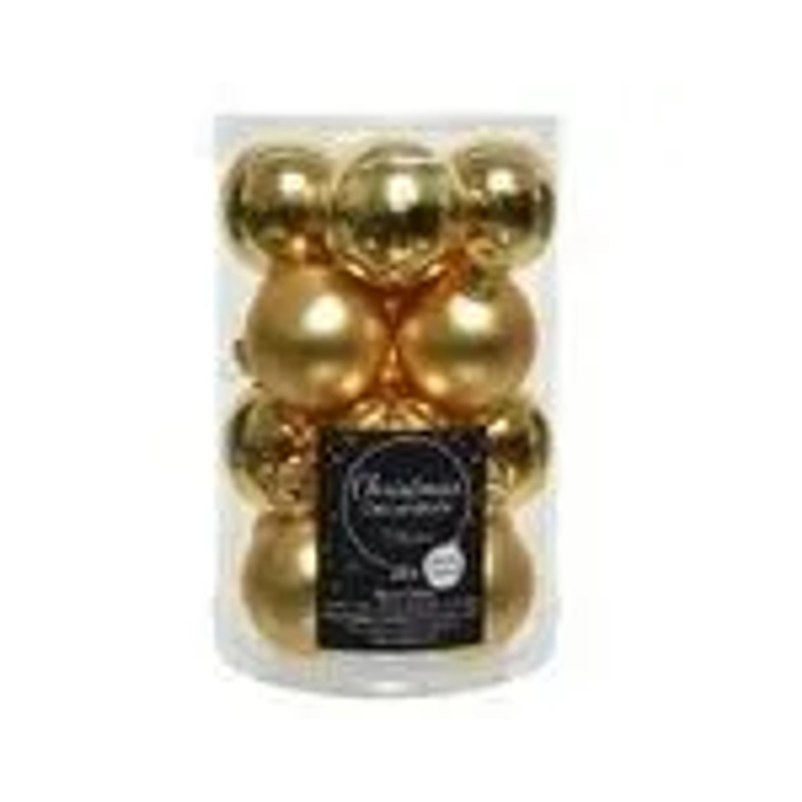 Kaemingk Weihnachtsbaumkugeln aus Glas in Gold Glanz, 16 Stück, Durchmesser: 3,5 cm - Bild 2