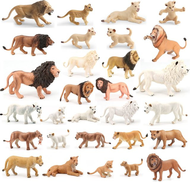 SODOFIGURES Dschungeltiere Löwenfiguren Löwin mit Welpen, Modellfiguren, Lernspielzeug - Bild 1