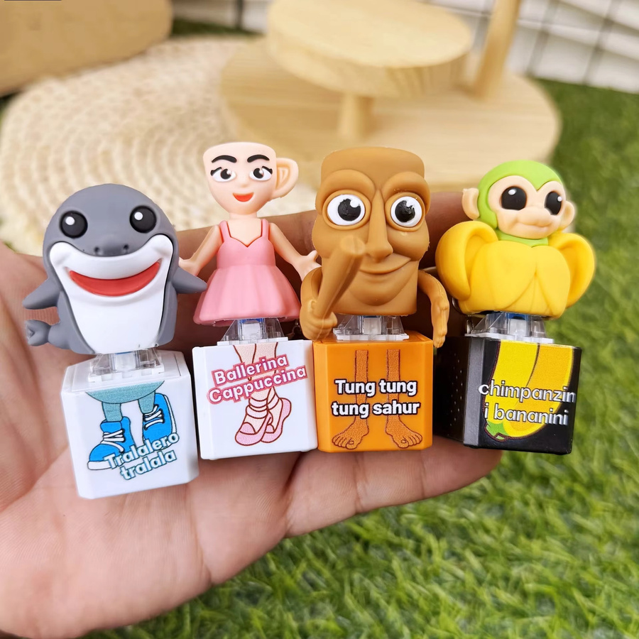 Bandai Brainrot Classic Toy Schlüsselanhänger, leuchtender Klangknopf, bunt / mehrfarbig - Bild 2