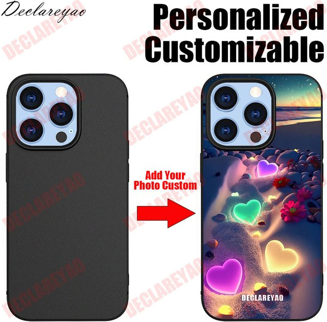 Personalisierte DIY Handyhülle für Xiaomi Redmi 12 13C 14C 14R 9A 9i 9AT 9C 10A 9T Note 9 A1 A2 11 11S in Schwarz und Multicolour - Bild 1
