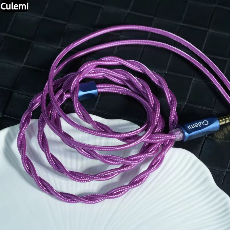 Culemi-07 2-Kern Upgrade Kopfhörerkabel mit 6N OCC, Farbe: Purple, Anschlüsse: 2,5/3,5/4,4mm und MMCX/QDC/0,78 2Pin - Bild 3