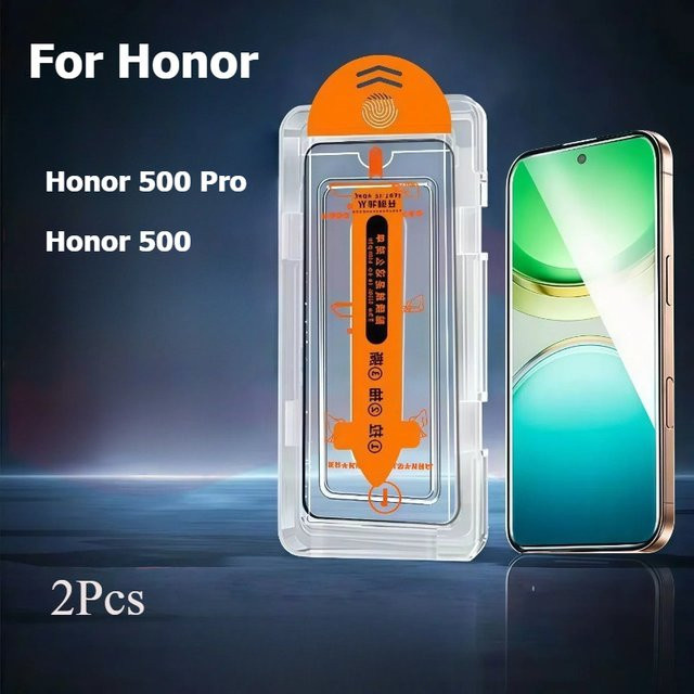 2 Stück Displayschutzfolie aus gehärtetem Glas für Honor 500 Pro und Honor 500 HD, transparent, kratzfest und blasenfrei - Bild 1