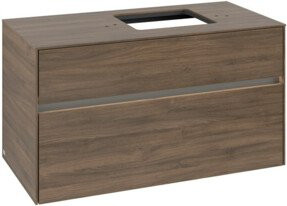 V&B Waschtischunterschrank Collaro mit LED-Waschtisch Aufsatz, B/H/T: 100 x 54,8 x 54,8 cm - Bild 1