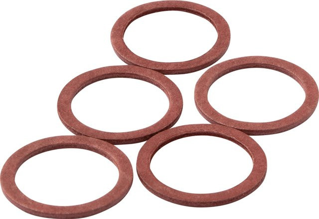 KÖRO Fiber-Ring in Braun, B/T/H: 23 x 30 x 2 mm, 5 Stück - Bild 1