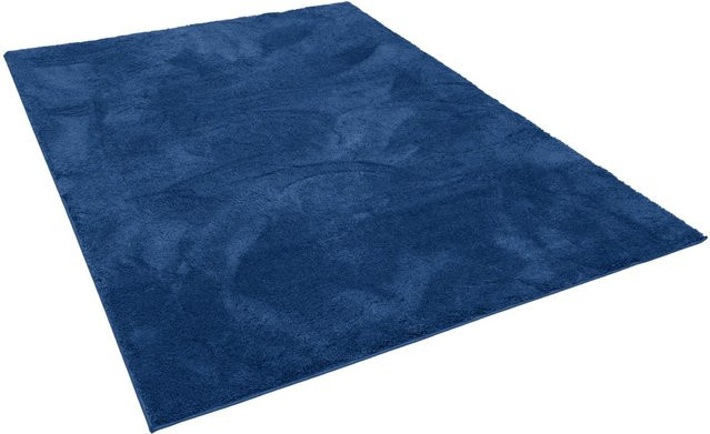 Pergamon Luxus Hochflor Teppich Silky Dunkelblau B/T: 140 x 200 cm - Bild 1