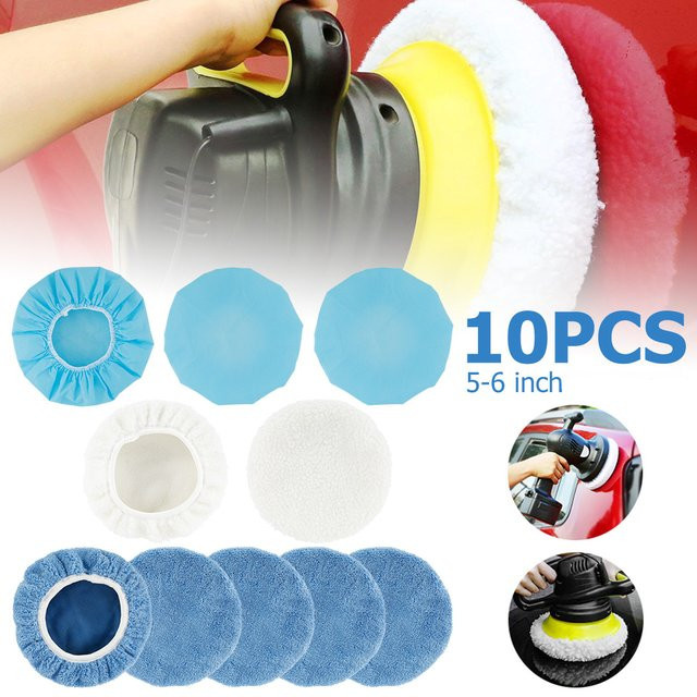 Toorise 10er Set elastische Polierpads rutschfest für Auto-Wachs und Lackpflege - Bild 1