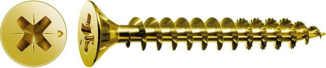 Spax Senkkopf Universalschraube für Holz mit Pozidriv-Antrieb, verzinkter Stahl, Durchmesser: 3 mm, Länge: 20 mm, 100 Stück - Bild 1