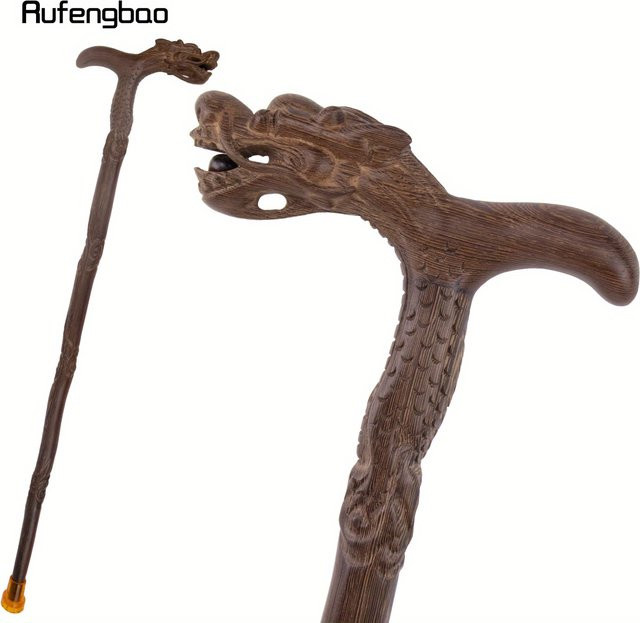 Rufengbao Drachenbiss-Ball aus Holz in Braun als dekorativer Stock für Halloween, Cosplay und Partys - Bild 1