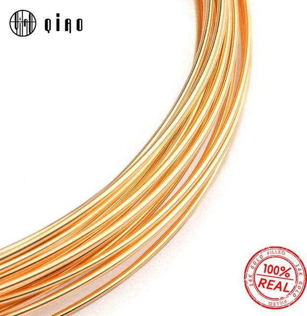 QIAO Perlendraht-Metallgarn, 14-karätig goldgefüllt, 1 m - Bild 1