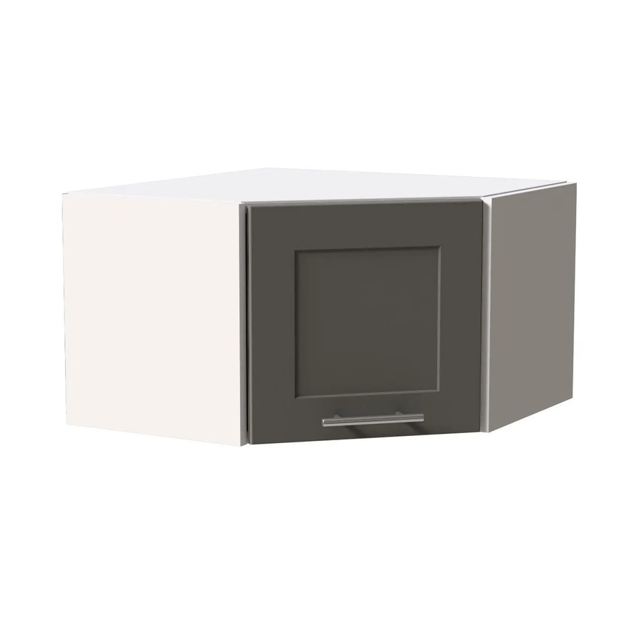 Feldmann-Wohnen Eckhängeschrank Oslo W10 in Weiß und Dust Grey Matt mit Soft-Close-Türen, B/T/H: 60 x 60 x 36 cm - Bild 2