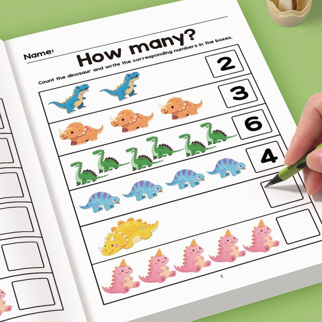 Yligoode Mathematik-Arbeitsbuch für Kinder ab 3 Jahren: 64-seitiges Lernbuch mit Übungen zum Nachzeichnen von Zahlen, Addition und Subtraktion in Mehrfarbig - Bild 1