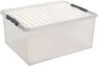 Sunware Aufbewahrungsbox Q-line transparent mit Deckel, Volumen: 120 l - Bild 1