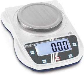 KERN Präzisionswaage EHA 1000-1 Laborwaage in Weiß mit beleuchtetem Display und Libelle für einen Wägebereich von 1.000 g - Bild 1
